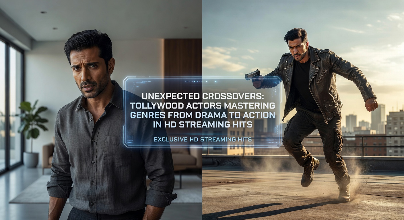 Ram Charan in dramatic confrontation evolving into high-octane action, emblematic of Tollywood genre crossovers on HD platforms